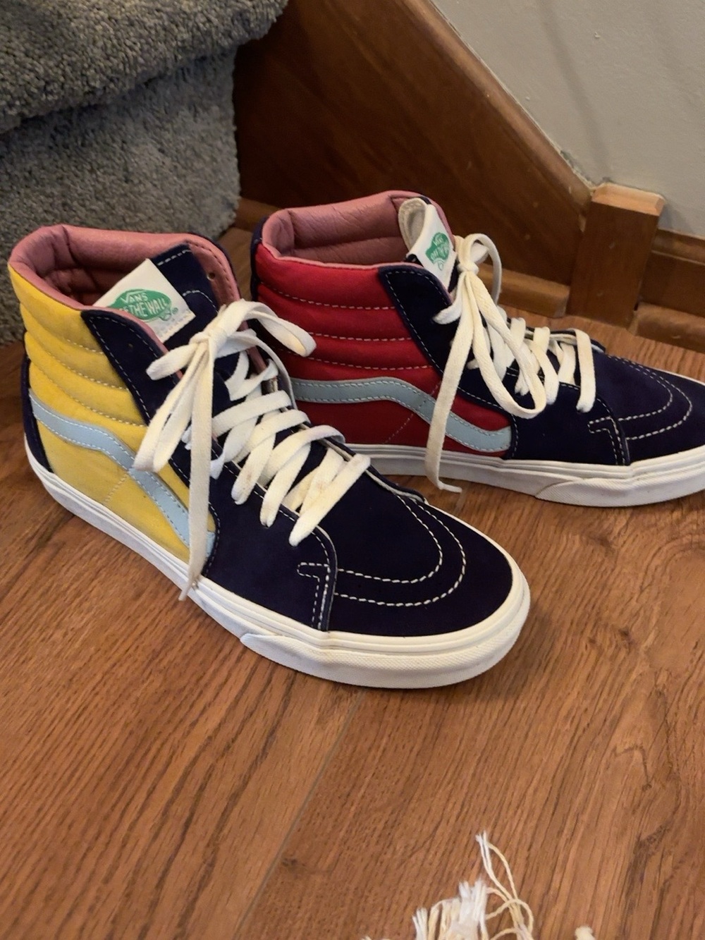 Vans Sk8-Hi Multicolor Mismatch Colorblock High Top Women’s 8.5 Men’s 7